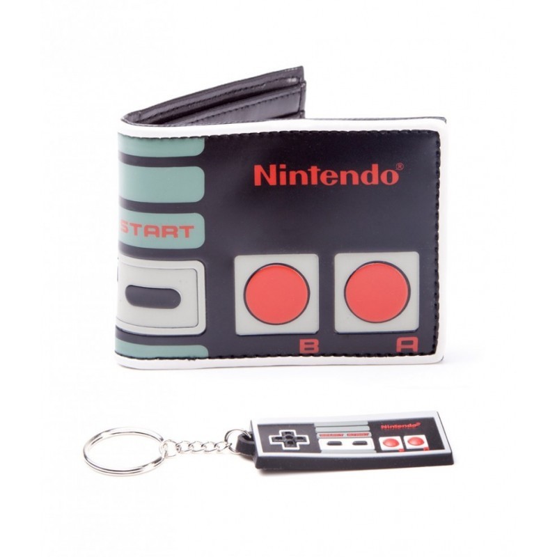 Portafoglio Nintendo controller con portachiavi