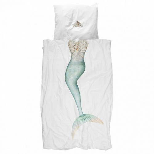 Copripiumino sirena SNURK 140 x 220 con copricuscino