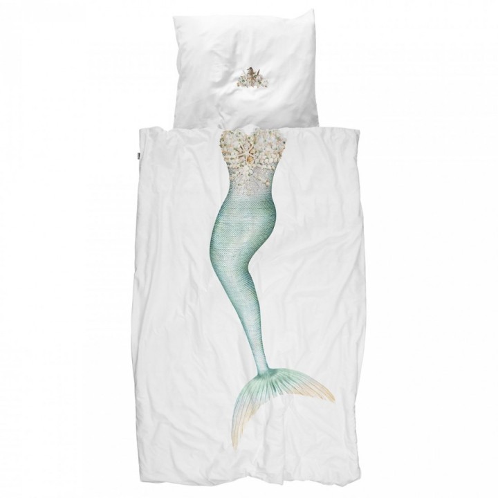 Copripiumino sirena SNURK 140 x 220 con copricuscino