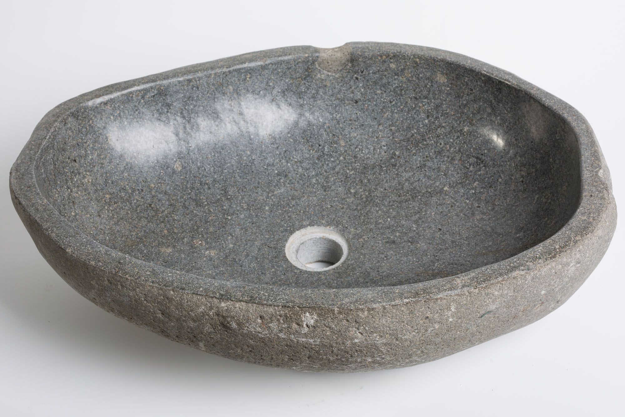 rotondo diametro di scarico 4,5 cm diametro 33  YUChe ngstone® lavabo pietra lavabo 100% pietra naturale Multicolore  35 cm lavabo a mano Marmo/granito 