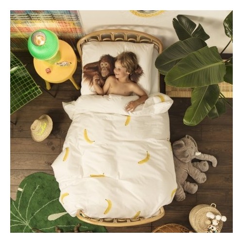 copripiumino orango SNURK 140 x 220 con copricuscino