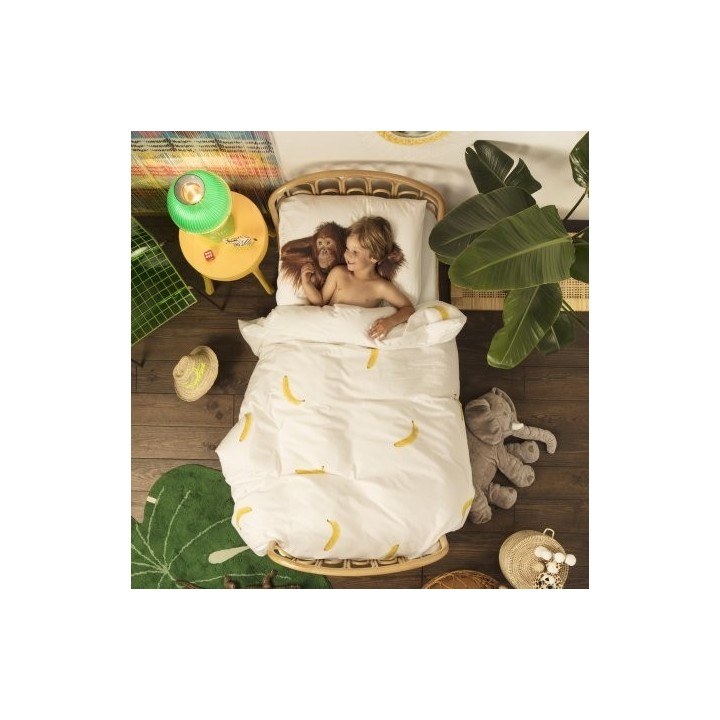 copripiumino orango SNURK 140 x 220 con copricuscino