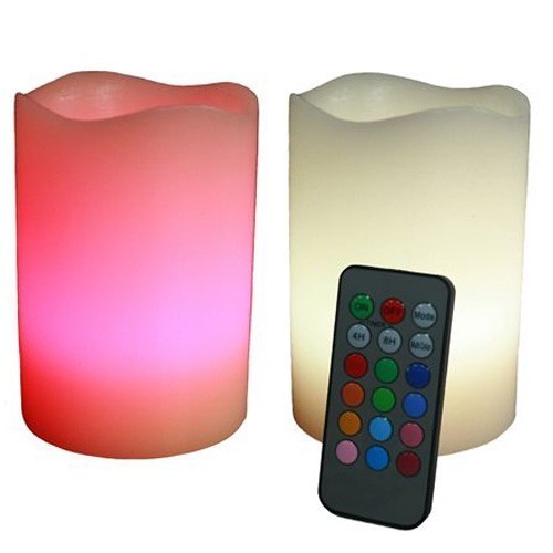 Kit 2 Candele Luminose a Led cambia colore con telecomando