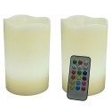 Kit 2 Candele Luminose a Led cambia colore con telecomando