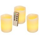 Kit 3 candele in CERA a LED gusto Vaniglia