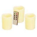 Kit 3 candele in CERA a LED gusto Vaniglia