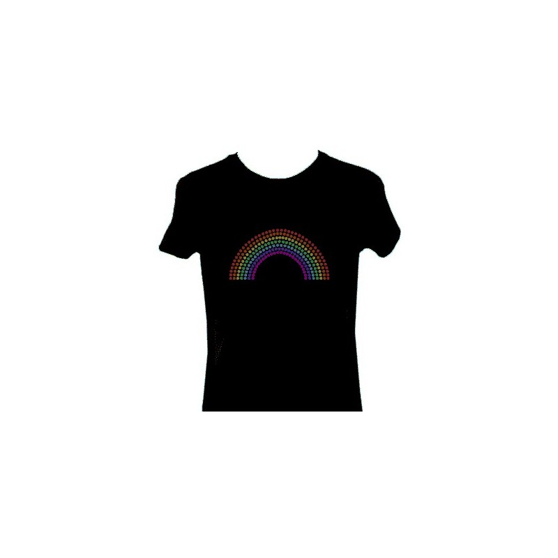 Maglietta Luminosa Discoteca Arcobaleno