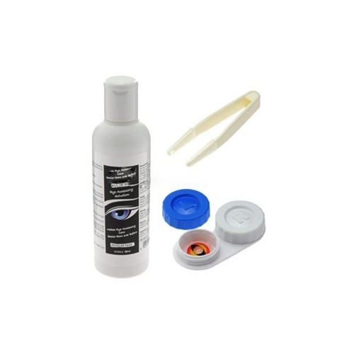 Soluzione liquida per lenti a contatto colorate