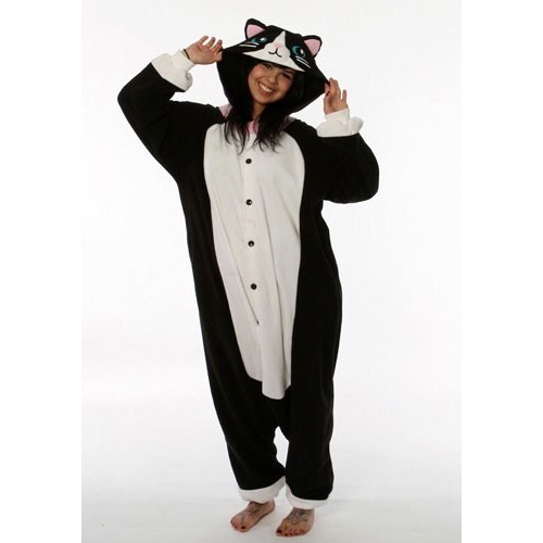 Pigiama intero giapponese KIGURUMI Gatto nero