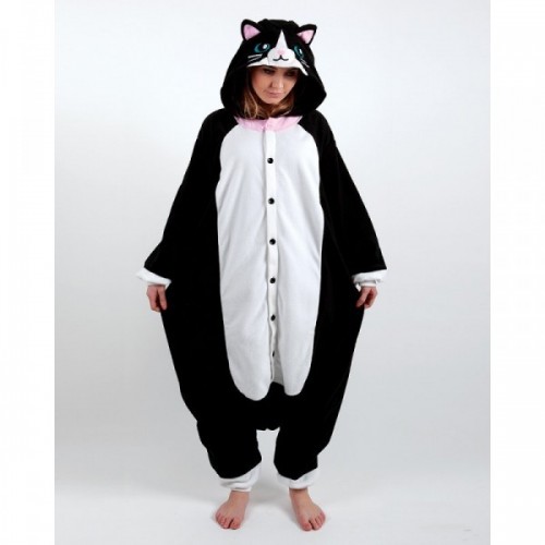 Pigiama intero giapponese KIGURUMI Gatto nero