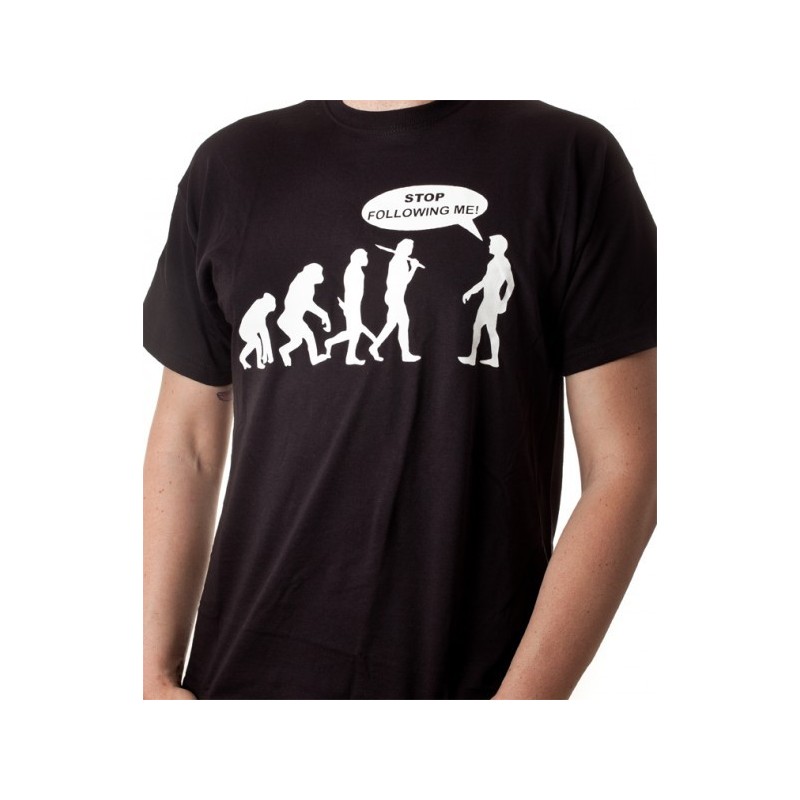 T-shirt evoluzione STOP FOLLOW ME