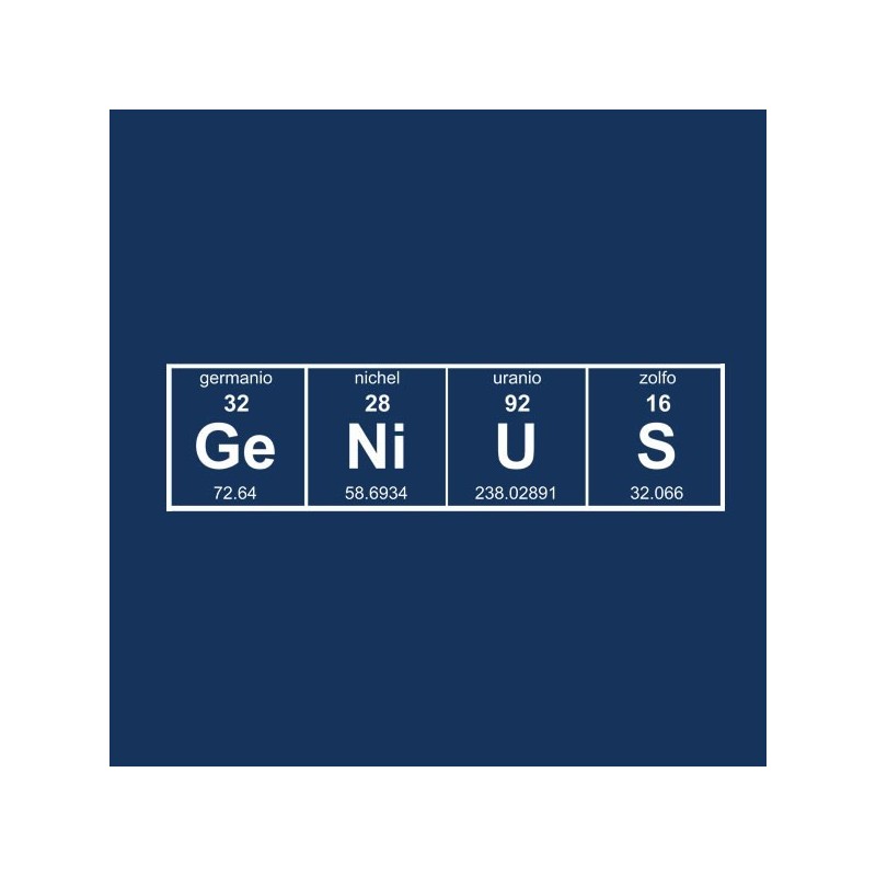 T-shirt GeNiUS tavola periodica