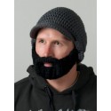 Beardo Barba Nera con Baffi Modellabili Cappello Grigio