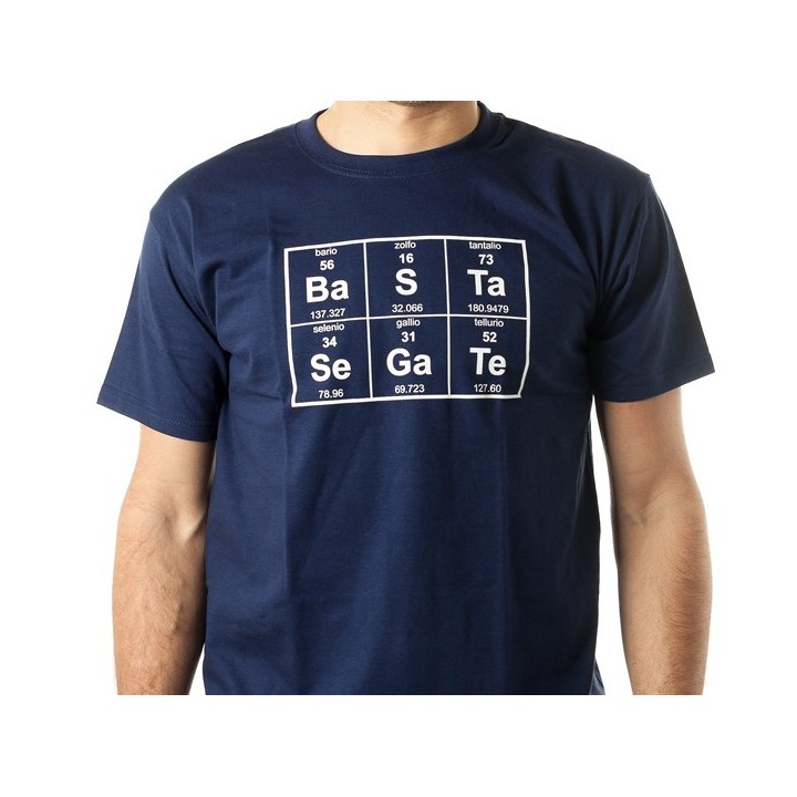 T-shirt Basta segate tavola periodica