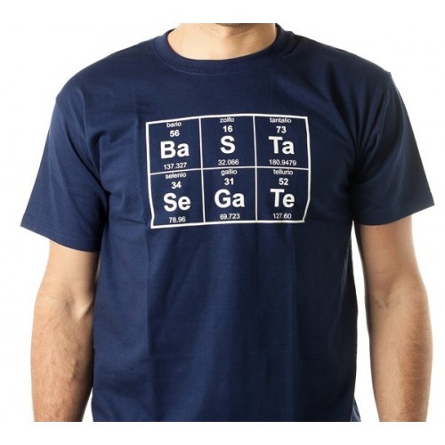 T-shirt Basta segate tavola periodica