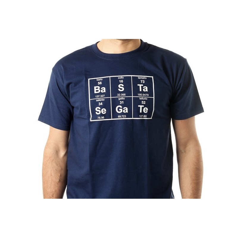 T-shirt Basta segate tavola periodica