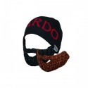 Beardo Barba Cappello nero, barba marrone e scritta in rosso
