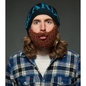 Beardo Barba Cappello nero, barba marrone e scritta in blu