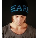 Beardo Barba Cappello nero, barba marrone e scritta in blu