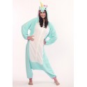 Pigiama intero giapponese Kigurumi Unicorno Azzurro