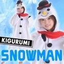 Pigiama intero giapponese Kigurumi Pupazzo di Neve