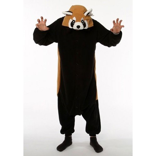 Pigiama intero giapponese Kigurumi Panda Rosso