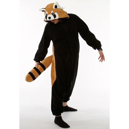 Pigiama intero giapponese Kigurumi Panda Rosso