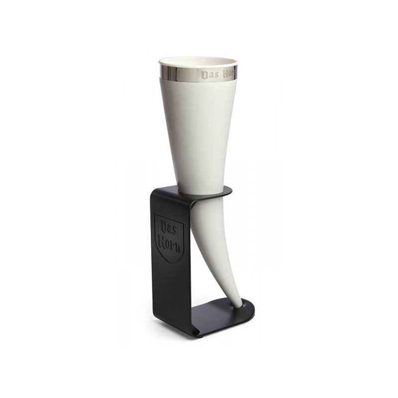 con corno vichingo Carfar Boccale da birra con corno vichingo grande 453,6 g, corno naturale 