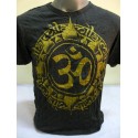 T-shirt Sure Design Infinitee Ohm Cotone oro su nero