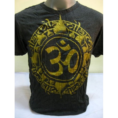 T-shirt Sure Design Infinitee Ohm Cotone oro su nero