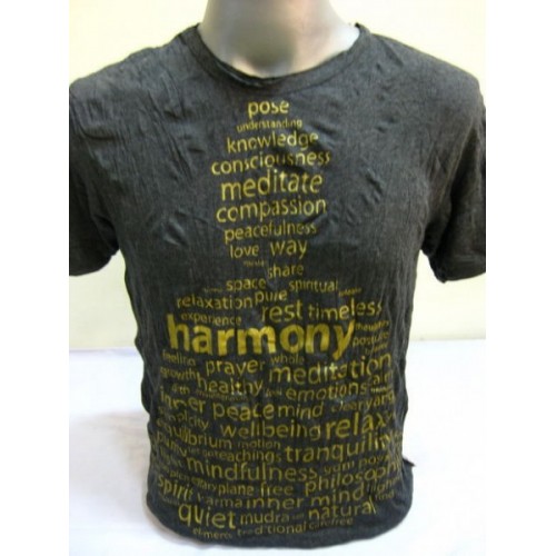 T-shirt Sure Design Harmony Cotone Oro su Nero