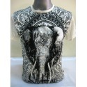 T-shirt Sure Design Elefante Ohm Cotone nero su bianco