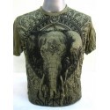 T-shirt Sure Design Elefante Ohm Cotone nero su verde