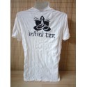 T-shirt Sure Design Buddha Sanscrito Cotone nero su bianco