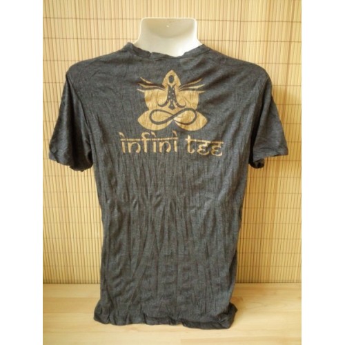 T-shirt Sure Design Infinitee Ohm Cotone oro su nero