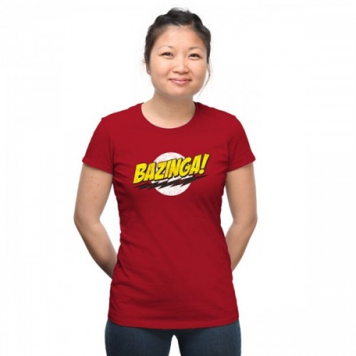 The big bang theory T-shirt Bazinga Donna rossa