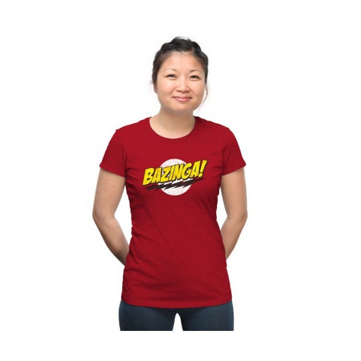 The big bang theory T-shirt Bazinga Donna rossa