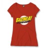 The big bang theory T-shirt Bazinga Donna rossa
