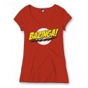 The big bang theory T-shirt Bazinga Donna rossa