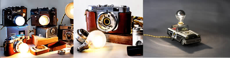 Eurekalamp Macchine Fotografiche Lampade Artigianali